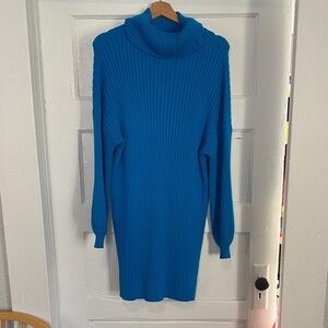 Amazon Vibrant Blue Sweater Dress